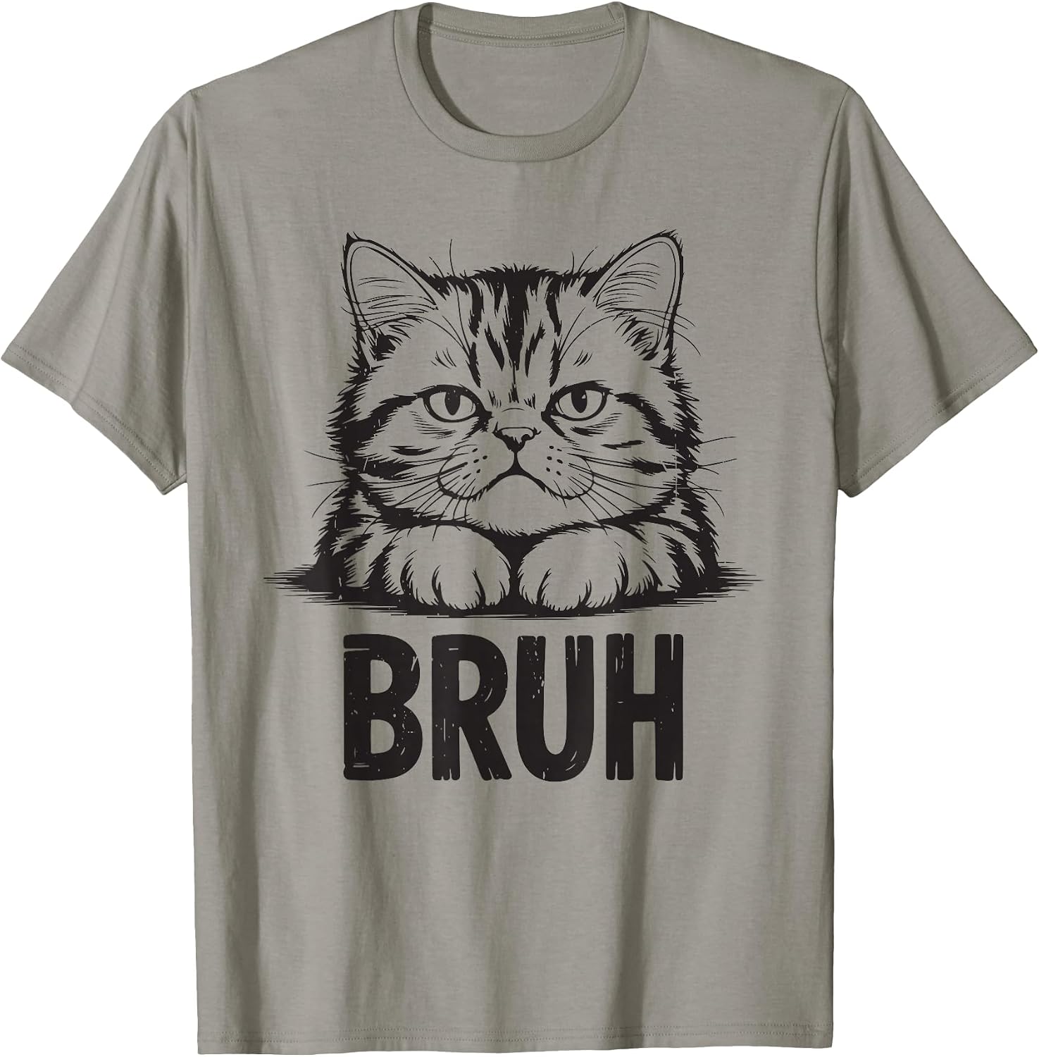 Bruh Funny Persian Cat-Shirt Teen Vintage Retro