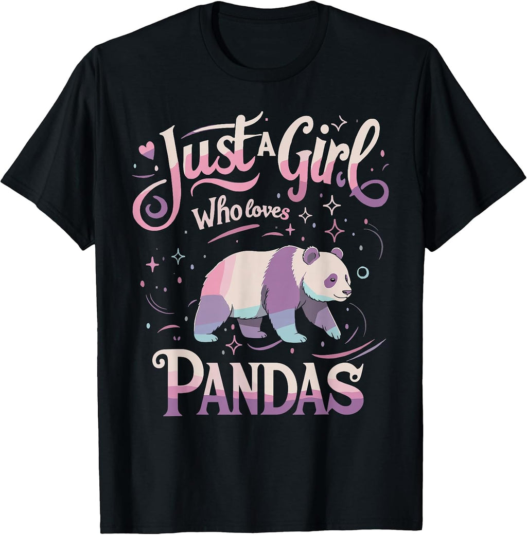 Panda Shirts Cute Animal Girls Kids Gifts