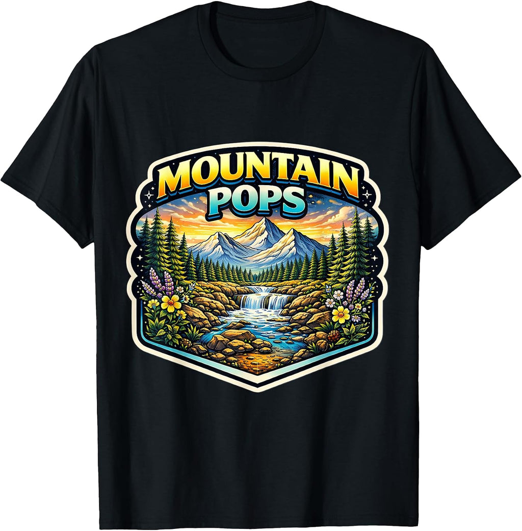 Mountain Pops Hiker Grandfather Grandpa Merch