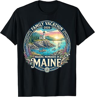 Making Memories in Maine Summer Trip Family Vacation 2026 T-Shirt