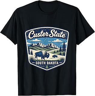 Custer State Park South Dakota Bison Wildlife Nature Scenic T-Shirt