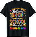 Welcome Back to School Lunch Lady Cafeteria Staff Leopard T-Shirt