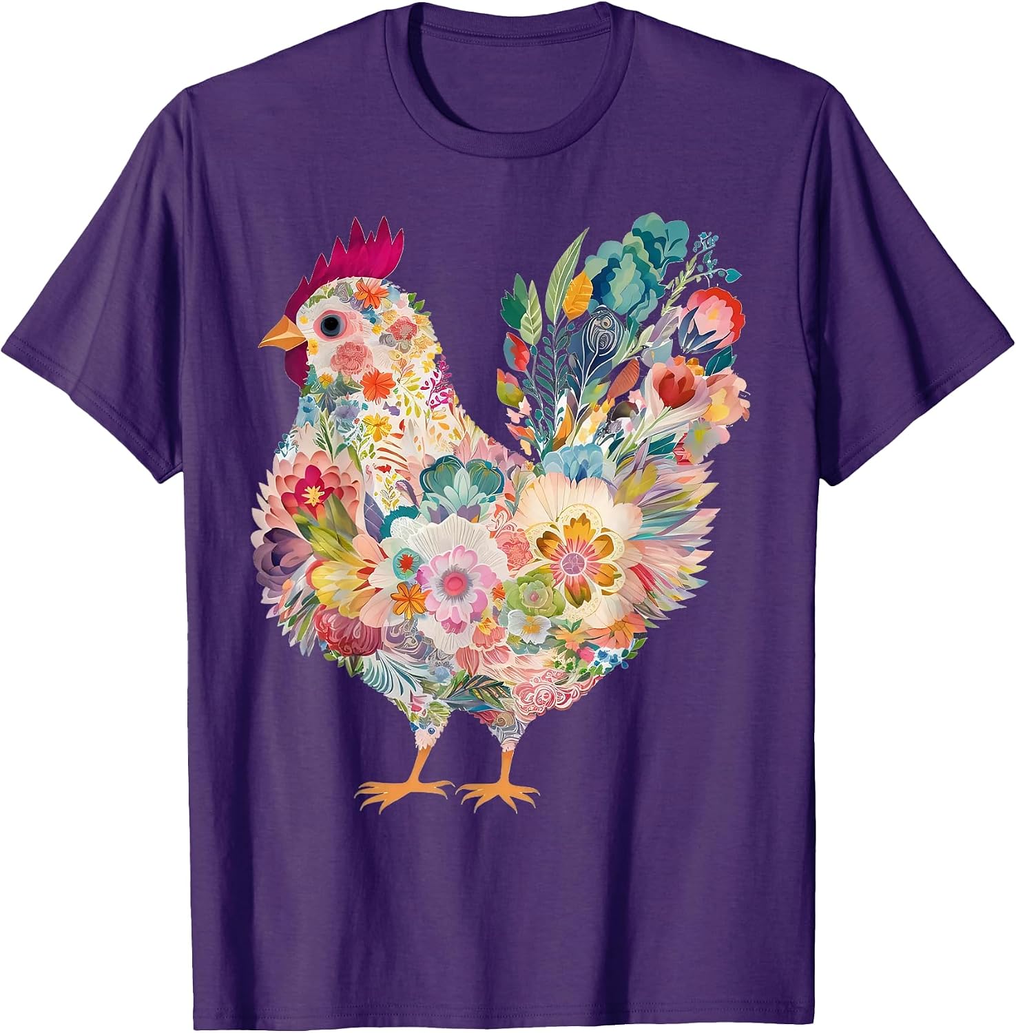 Floral Chicken Cottagecore Farm Gift