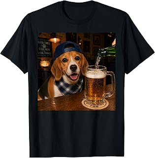 Beagle Drinking Beer Funny Dog Meme T-Shirt