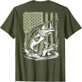 Men's Fishing Camouflage Bass Fish American Camo