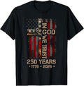 in God We Trust Patriotic USA American Flag Christian Cross T-Shirt
