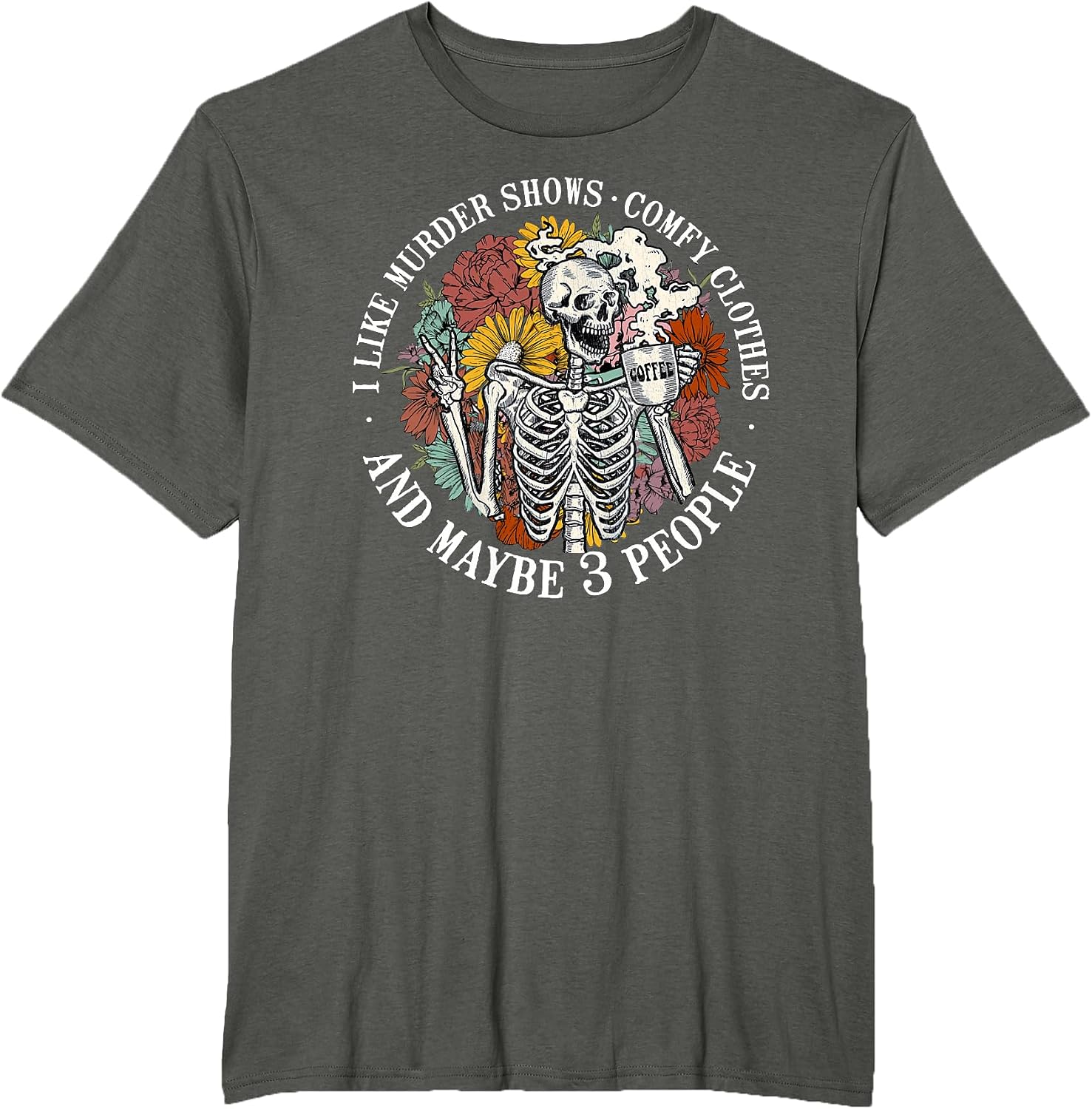 I Like Murder Shows Comfy Clothes Halloween Skull