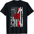 American Flag Firefighter Tee Shirts Fathers Day