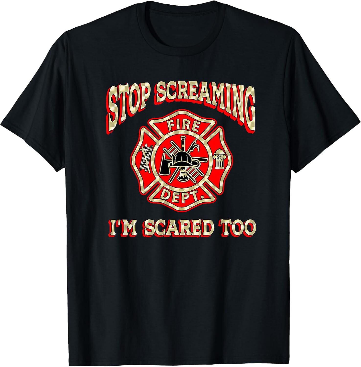 Fire engine truck lettering fire department flag