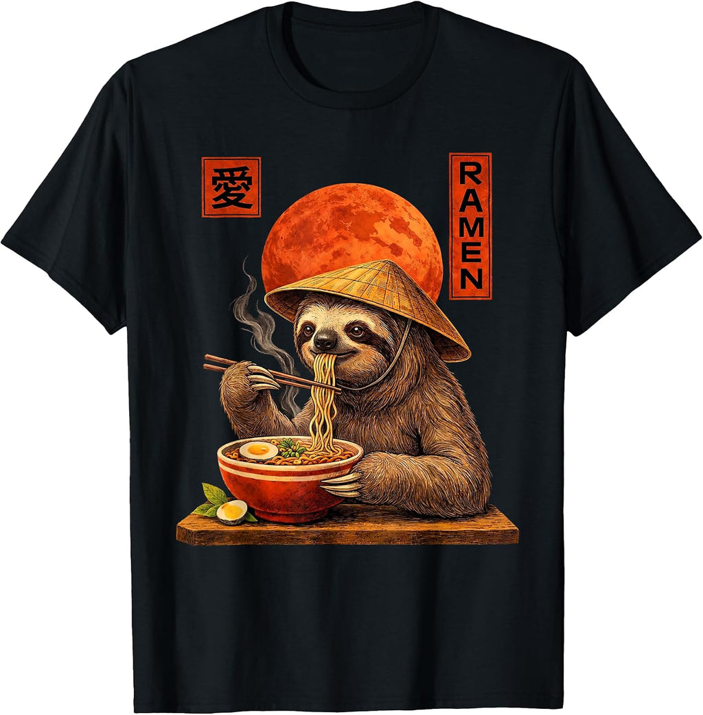 Ramen Sloth Graphic for Men Women Kids