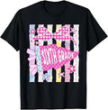 Striped Floral Pennant Flag Sixth Grade Back to School Girls T-Shirt