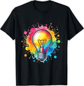 Vibrant Colorful Lightbulb Shirt & Gift Ideas