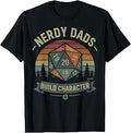Nerdy Dads Build Character RPG Gaming Father's Day for Dad T-Shirt
