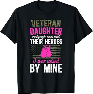 Veteran Daughter American Flag Daughter of A Veteran T-Shirt