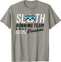 Funny Sloth Running Team Champion Tee Shirt