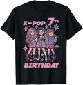 7th Birthday K-Pop Girls 7 Year Old Kpop Girls Kids Youth T-Shirt