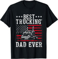 American Flag Best Trucking Dad Ever Fathers Day