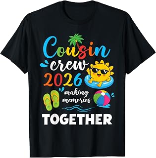 Cousin Crew 2026 Summer Family Vacation Reunion Trip Beach T-Shirt