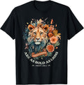 Bible Verse Proverbs 28:1 Jesus Lion Retro Flowers
