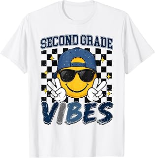 Retro Second Grade Vibes Back to School 2nd Grade Boys Kids T-Shirt