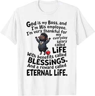 God is My Boss and I'm His Employee Christian Faith T-Shirt