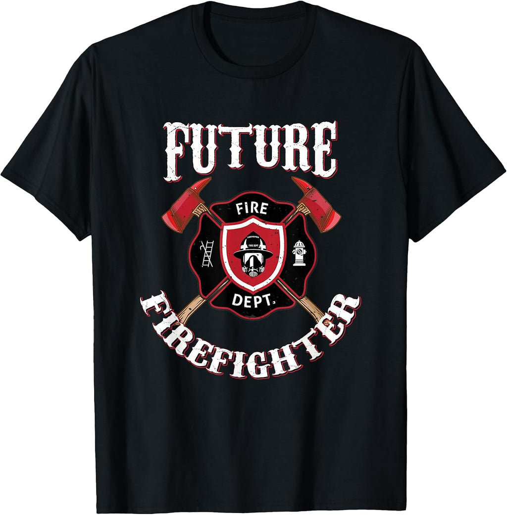 Future Firefighter Fighting Fire On Guard