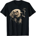 Golden Retriever Smoking Cigar Funny Dog Lover Vintage T-Shirt