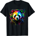 Rainbow DJ Panda Headphones Music Co