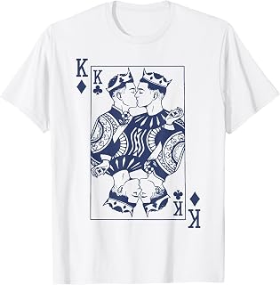 King of Hearts Gay Couple Playing Cards LGBTQ Pride Month T-Shirt