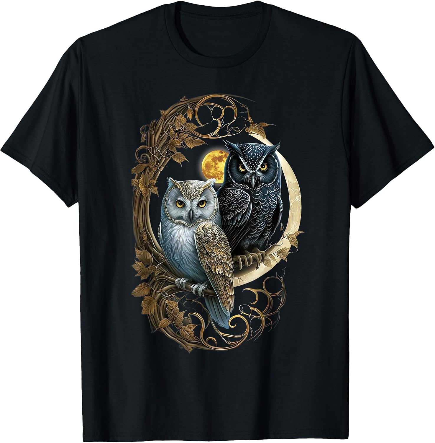 Moon Owl Birds Owl Gifts Graphic