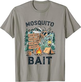 Mosquito Bait Funny Camping Crew Campfire Camper Adults Kids T-Shirt