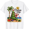 Christmas in July Watermelon Xmas Tree Santa T-Shirt