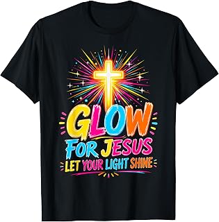 Let Your Light Shine for Jesus Christian Faith Cross Bright T-Shirt