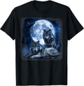 Wolf Pack Wildlife Forest Full Moon Men Women Kids