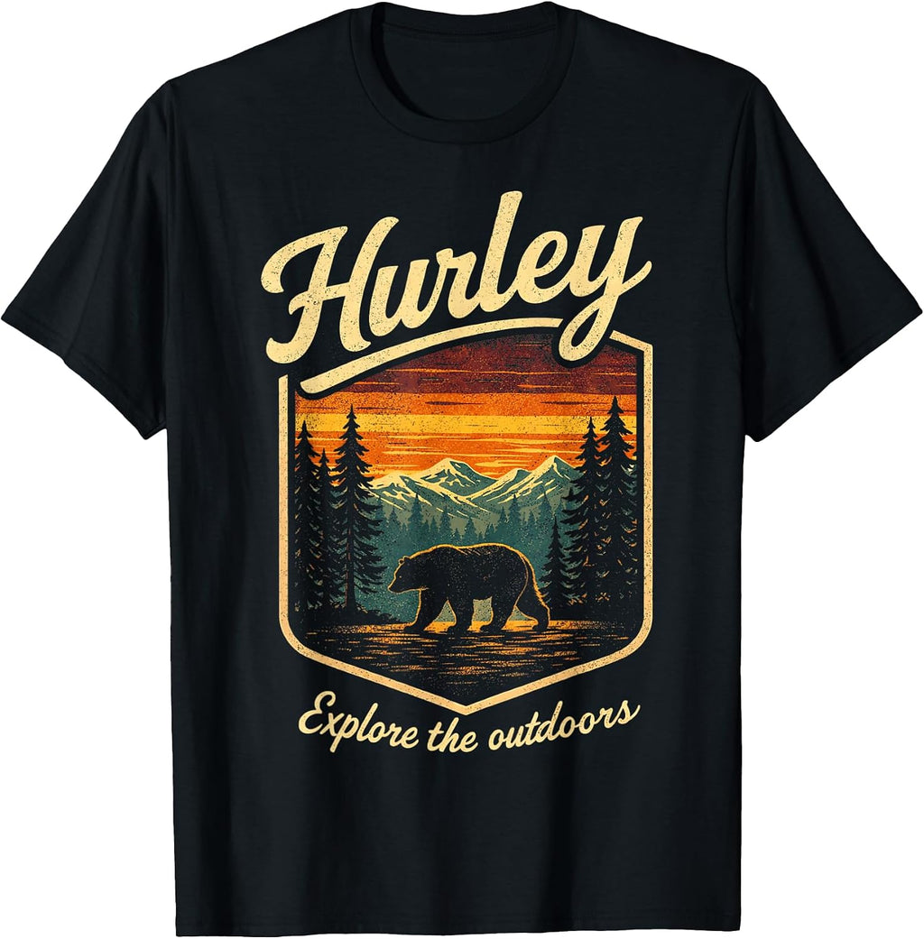 Vintage Outdoor Adventure Nature Bear Hiking