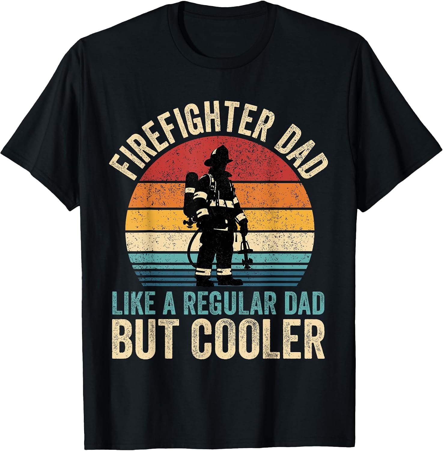 Firefighter Dad Fathers Day Vintage Retro Gift