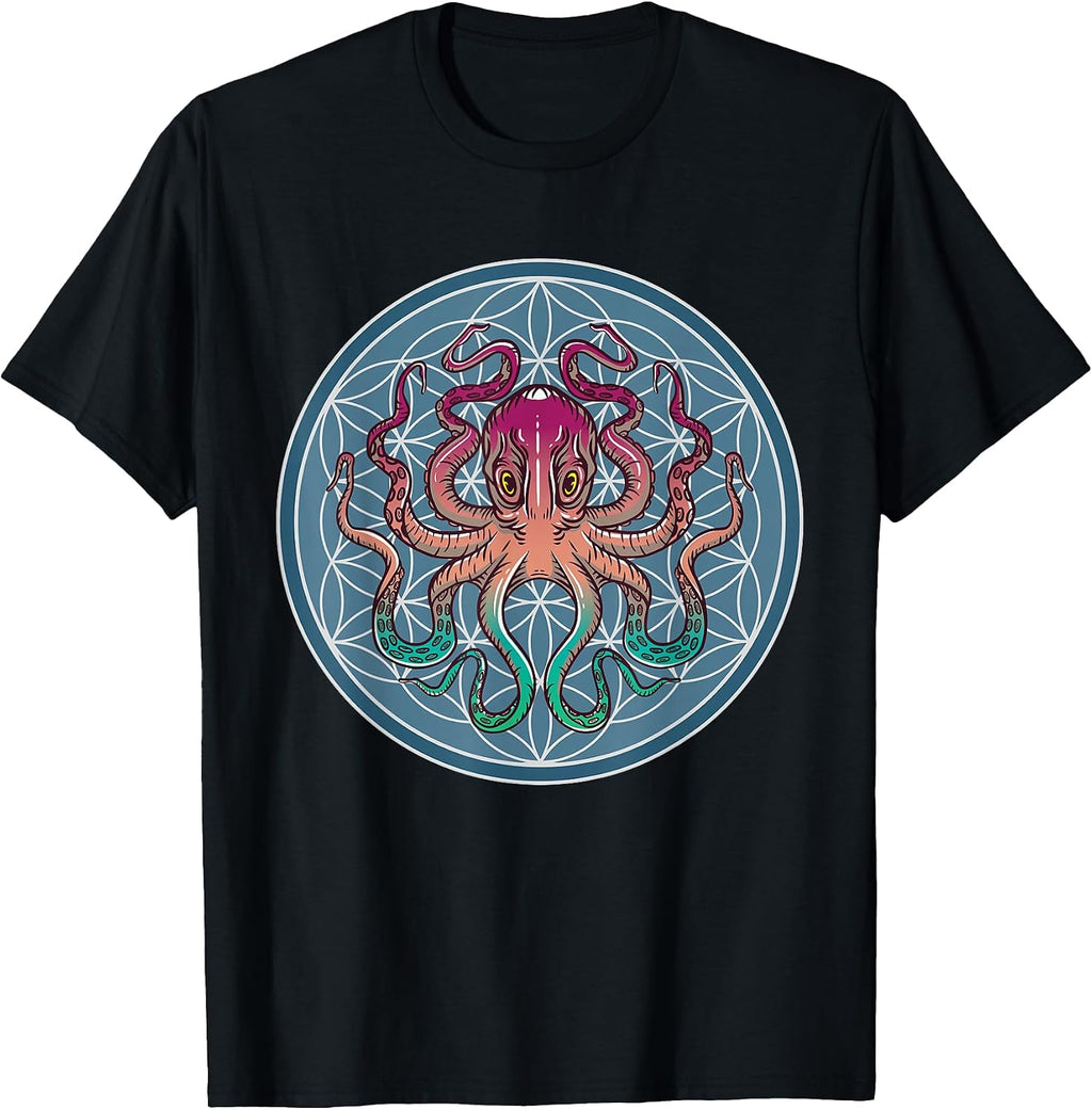 Octopus Flower of Life clothes for women and men.