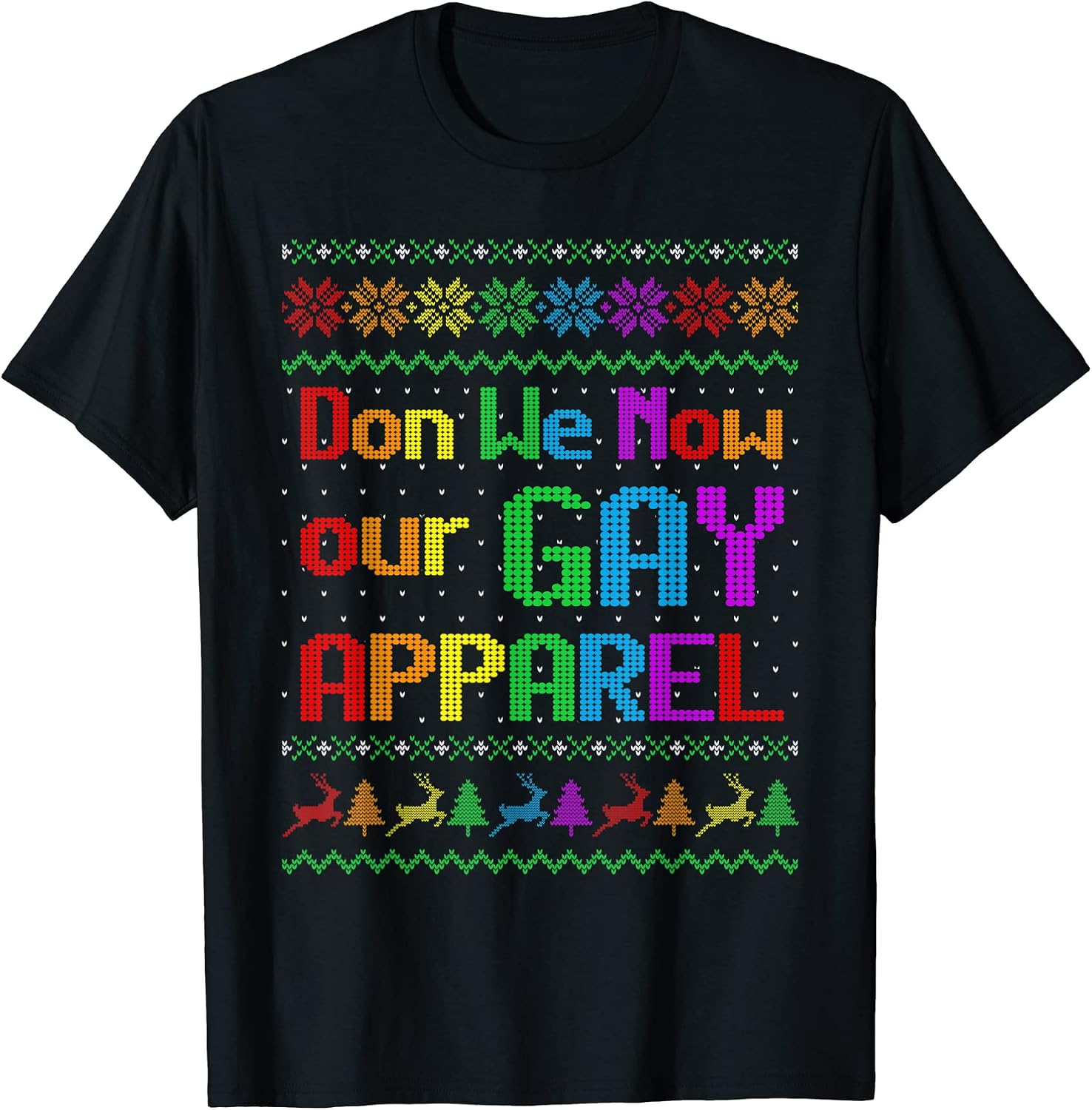 Ugly Xmas Sweater Christmas Rainbow LGBT Gay Pride