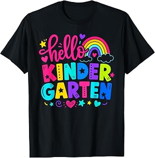 Hello Kindergarten for Boys Girls Teacher Back to School T-Shirt