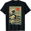 Japan Surfing Panda Kawaii Anime Great Wave