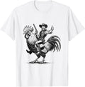 Funny Vintage Cowboy Riding Chicken Apparel