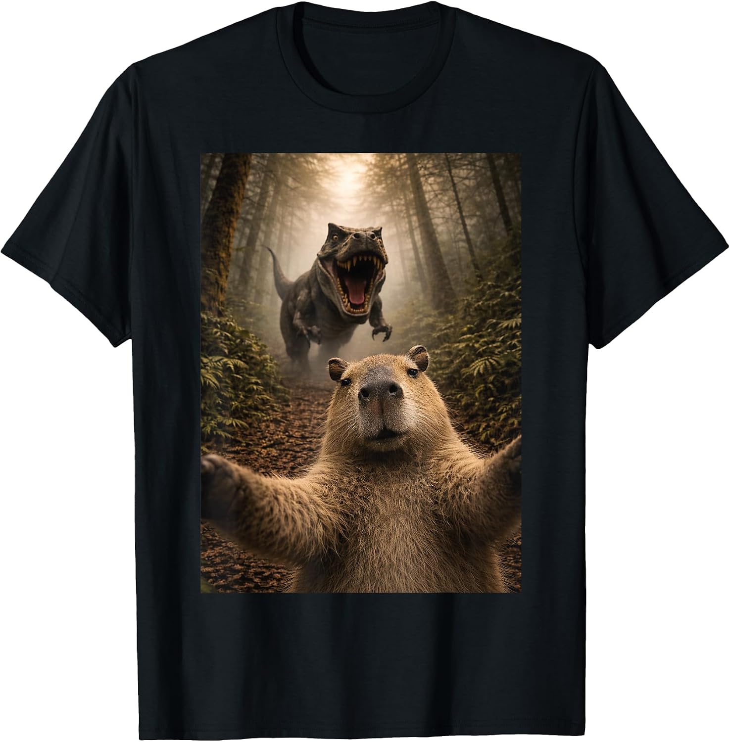Calm Capybara with Trex Apparel For Men Women Kids