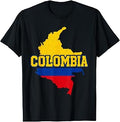 Vintage Colombia Flag Patriotic Colombian Pride Men Women T-Shirt