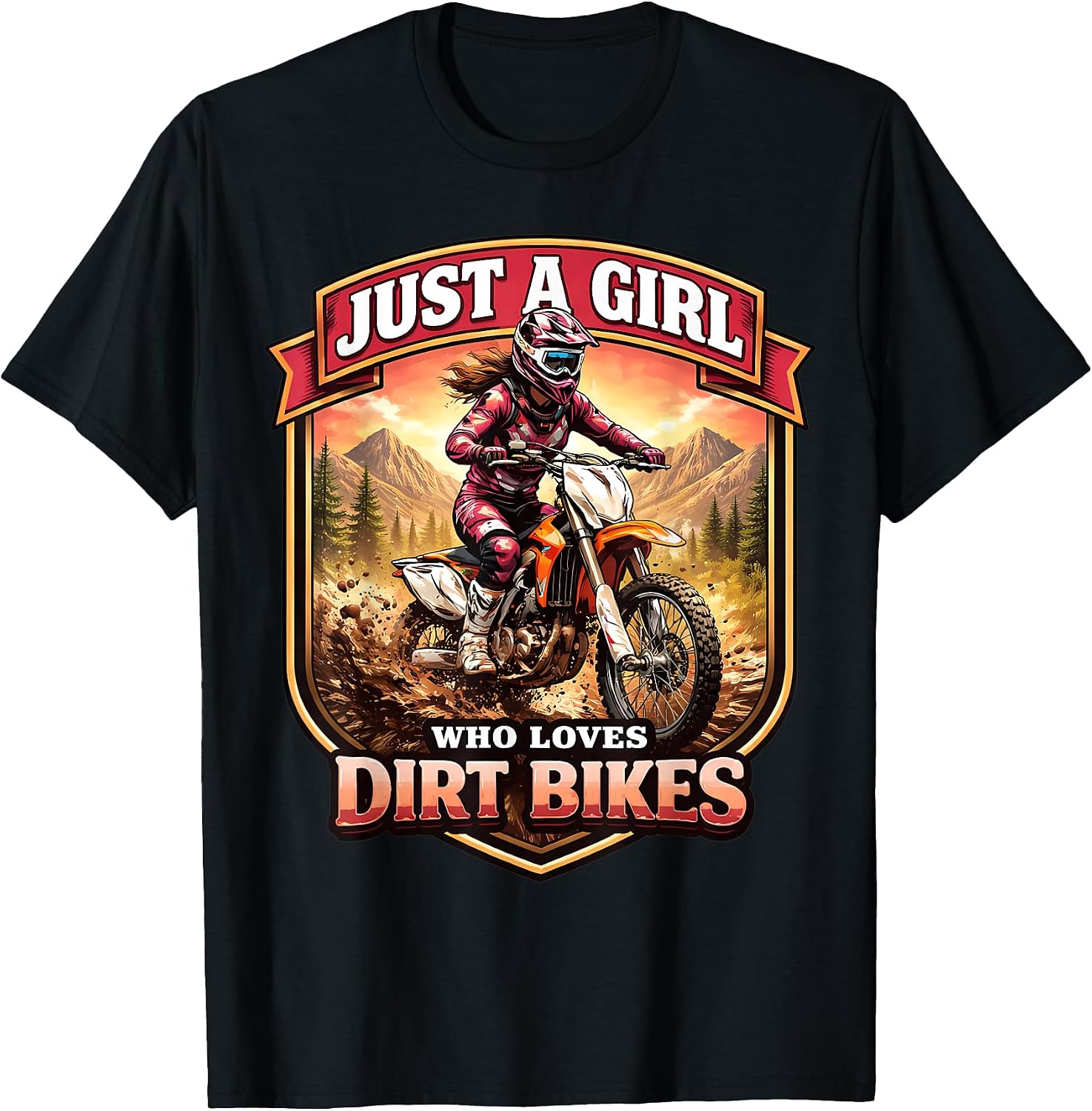 Just A Girl Who Loves Dirt Bikes Rider MX Merch