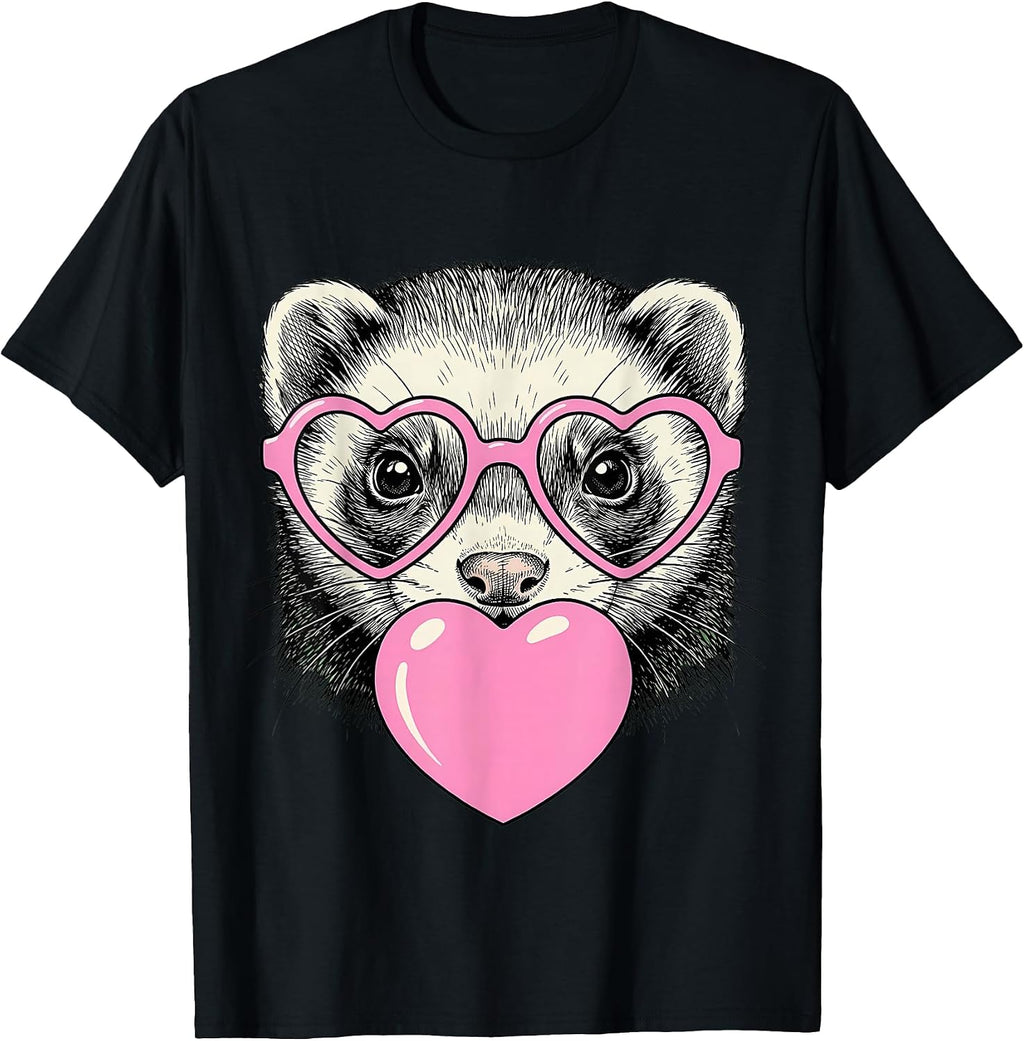 Funny Ferret BubbleGum Heart