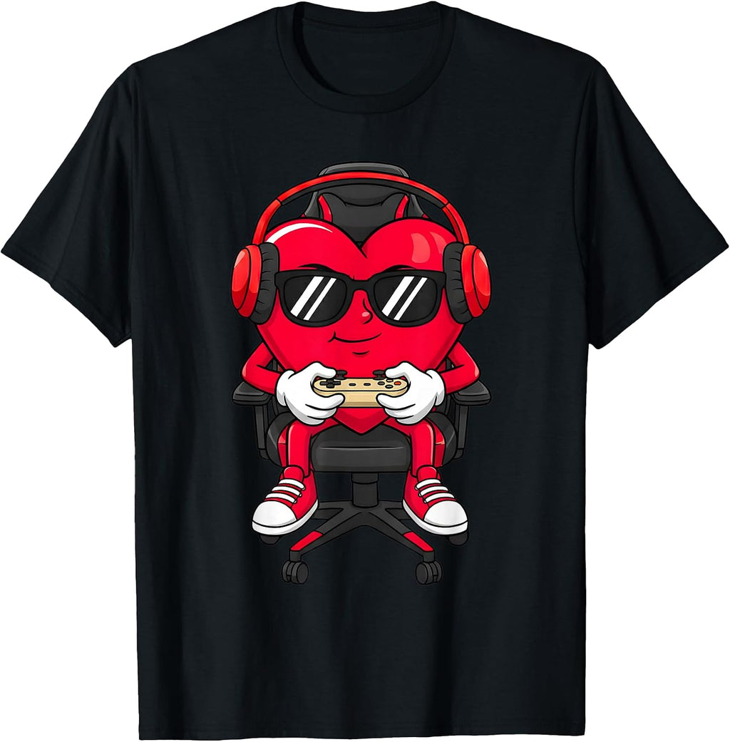 Boys Funny Valentines Tee for Gamer