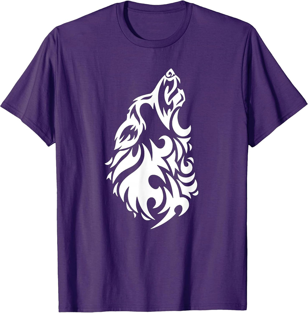 Wolf Tee - Cool Tribal Dog Head Pup Howling Cloth