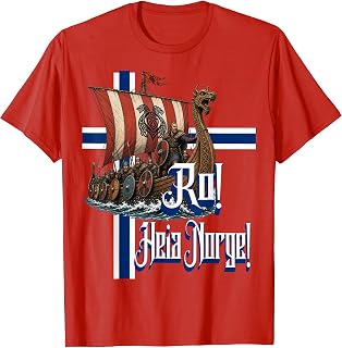 Ro! Heia Norge Viking Ship Design for Norwegian Fans T-Shirt
