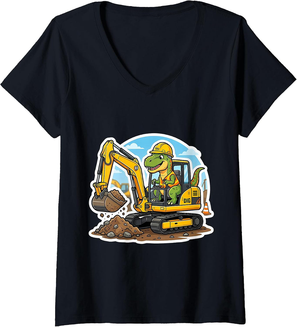 Dinosaur Excavator Operator Dino Boys Kids Merch