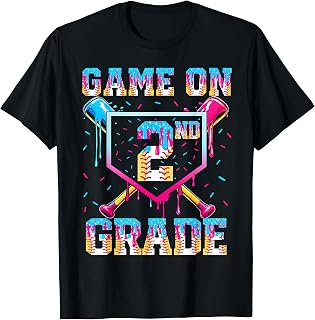 Game On 2nd Grade Second Drip Baseball First Day 1st Day Boy T-Shirt